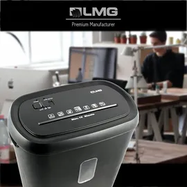 LMG Aktenvernichter mit Partikelschnitt bis 10 Blatt, schwarz