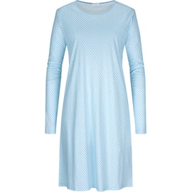MEY Mey, Damen, Pyjama, Emelie Nachthemd Langarm, Blau, 40