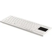 Gett Cleantype Xtra Touch Tastatur mit Touchpad USB Farbe weiss Layout DE (DE, Kabelgebunden), Tastatur, Weiss