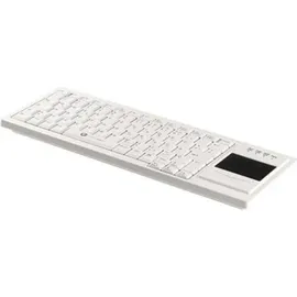 Gett Cleantype Xtra Touch Tastatur mit Touchpad USB Farbe weiss Layout DE (DE, Kabelgebunden), Tastatur, Weiss