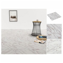 vidaXL Laminat PVC Laminat Dielen Selbstklebend 5,11 m2 Weißer Marmor Vinylboden Bode weiß