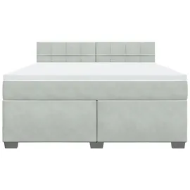 vidaXL Boxspringbett 180 x 200 cm Hellgrau