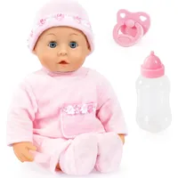 Bayer Design 93824CK Babypuppe interaktiv, sprechend, Schlafaugen, weicher Körper,