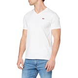 Levis Levi's Herren Original Housemark V-Neck T-Shirt, White, XS