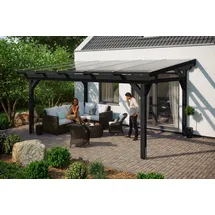 SKANHOLZ Terrassenüberdachung Sanremo 541 x 250 cm grau