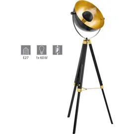 EGLO Covaleda schwarz/messing/gold