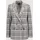 Madeleine Langer Karo-Blazer mit langem Revers in bleigrau steingrau, kariert), | Gr.: 38