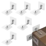 6 Stück Möbel-Wandanker ohne Bohren, Selbstklebende Kippsicherung für Möbel, Kindersicherung & Kippschutz für Schrank, Regal & Kommode, Unsichtbare Möbelanker für Baby & Haustiere, Starker Kleber