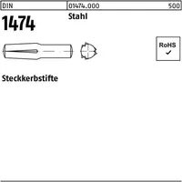 Industrial Quality Supplies DIN 1474 Steckkerbstifte Stahl 8 x