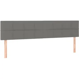 vidaXL Boxspringbett mit Matratze & LED Dunkelgrau 180x200 cm Stoff