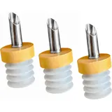 layba Ausgießer für Flaschen aus Edelstahl, in Holz 3er Set