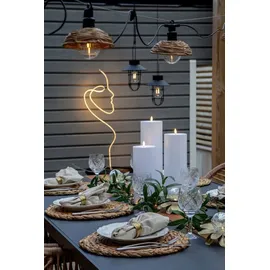 Star Trading Flamme Rak LED-Kerze 27,5 cm weiß