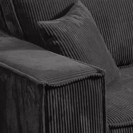 petits-meubles Schlafcouch Cord 4-Sitzer Dunkelgrau