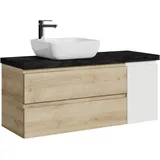 Saphir Waschtisch Serie 4035, 118 cm mit Keramik-Aufsatzbecken und Waschtischplatte beige 118 cm x 65,7 cm x 44,5 cm