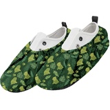 Ferocity Mehrweg Schuhüberzieher EU 31-37 für Kinder Wasserabweisend Überschuhe Rutschfester Waschbarer Schuhschützer Unisex Jungen Mädchen aus Polyester mit Bunten Motiven Green Dino [142] - 1 Pair 31-37 size