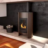 Warmluftofen Masterflamme Grande I Braun Werkstattofen 17 kW Holzofen Kaminofen
