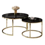 lookway COUCHTISCH CIRI 2-in-1 CHROME gold