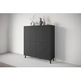 Home Affaire Highboard Phuket 120 x 128 x 39 cm Schwarz