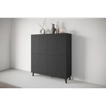 Home Affaire Highboard Phuket 120 x 128 x 39 cm Schwarz