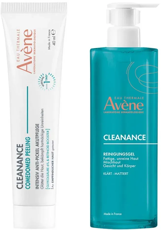 Avène Cleanance Reinigungsgel+ Comedomed Anti-Pickel Akutpflege