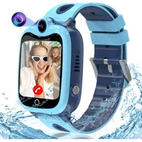 Ruopoem Smartwatch Kinder, 4G Kinder Smartwatch mit GPS und Telefon, HD Videoanruf, SOS, Spiel, Wecker, IP68, Schulmodus, SIM, Handy, Smart Watch Kinderuhr Geschenke für Mädchen Jungen