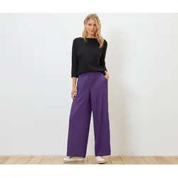 Tchibo - Strukturierte Palazzohose - Damen - Gr. 50 - lila