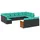 vidaXL Gartensofa-Set 13-tlg. schwarz