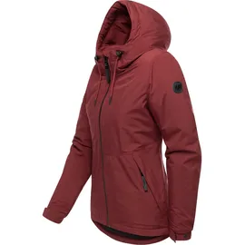 Ragwear Damen warme Wasserdichte Winterjacke mit verstellbarer Kapuze Bevin Warm YOUMODO Wine Red Gr. 4XL - 4XL