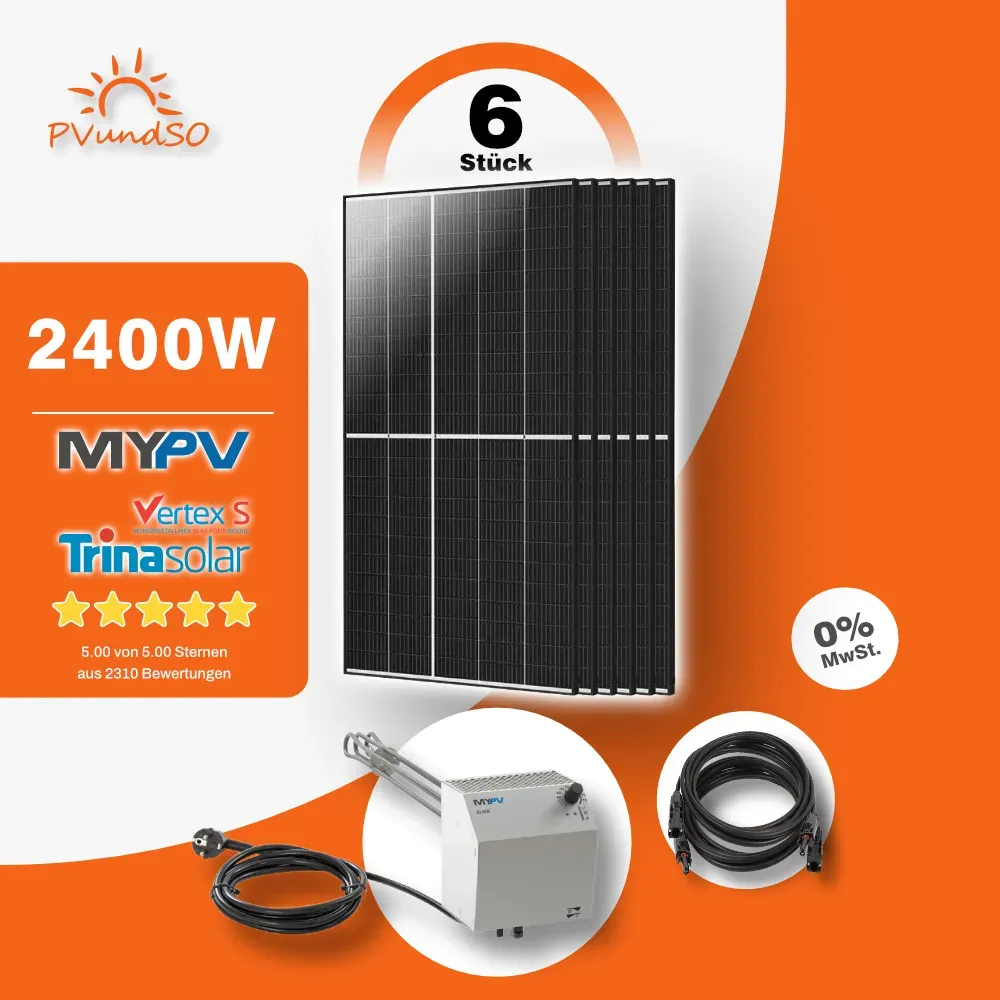 Photovoltaik zur Warmwasserbereitung | 2400W | ELWA