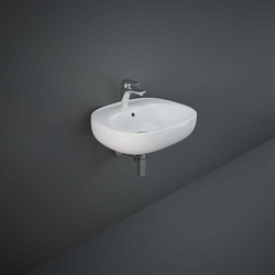 Hängewaschbecken rechteckig 560mm x 440mm 1 Hahnloch Glanz-Weiß – RAK Illusion x Hudson Reed