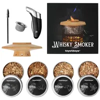 Whisky Smoker Set Holz Ø 30 cm braun