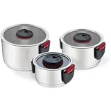 Maestro MR-3530-6 Topfset mit Klappgriffen 6 Stück, - Silber