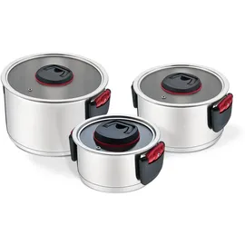 Maestro MR-3530-6 Topfset mit Klappgriffen 6 Stück, - Silber