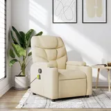 IKAYAA Liegesessel, Relaxsessel, Massage Sessel, Massagestuhl, Fernsehsessel, Wohnzimmer Sessel, Massagesessel Creme Stoff