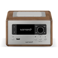 sonoro Relax Internetradio mit Bluetooth (Sleep-Timer, UKW, DAB Plus, WLAN, Spotify, Amazon, Deezer, Meditation) Radiowecker Walnuss