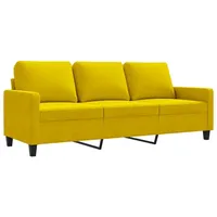 vidaXL 3-Sitzer-Sofa Gelb 180 cm Samt