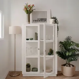 CaliCosy Vitrine 100 x 150 x 40 cm Weiß