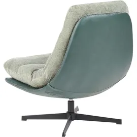 Beliani Drehsessel TOVIK Polyester 70 x 80 x 80 cm Hellgrün mit Fußstütze