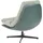 Beliani Drehsessel TOVIK Polyester 70 x 80 x 80 cm Hellgrün mit Fußstütze