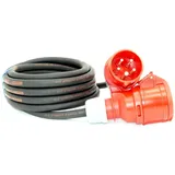 CEE Starkstromkabel (1,5m-50m) 16A Verlängerungskabel Titanex H07RN-F 5x2,5mm2 - 40m - schwarz