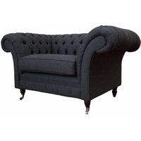 JVmoebel Chesterfield-Sofa, Sofa Chesterfield Wohnzimmer Sessel Klassisch Design Neu grau