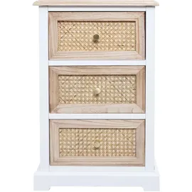 Mendler HWC-K87 63 x 40 x 28 cm Weiß / Natur