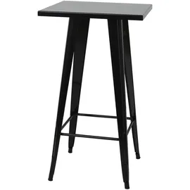 chefgastro Stehtisch 105-107 x 60 x 60 cm Schwarz