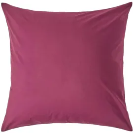 Homescapes - Kopfkissenbezug Fadendichte 200 Bordeaux, 80 X 80 cm