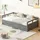 lanki international gmbh Odikalo Schlafsofa Polsterbett Ausziehbar 90/180*200cm Schubladen Lattenrosten grau - Grau