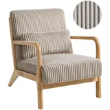 Beliani Sessel SORSELE Cord 72 x 71 x 70 cm Beige