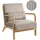 Beliani Sessel SORSELE Cord 72 x 71 x 70 cm Beige