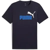 Puma Herren T-Shirt ESS 2 COLOR No. 1 Logo Tee, Rundhals, Kurzarm, uni Dunkelblau L