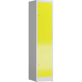 Steelboxx Schließfachschrank Stahl 1800 x 415 x 500 mm gelb/lichtgrau