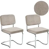 Esszimmerstuhl 2er Set IRWIN Cord Taupe